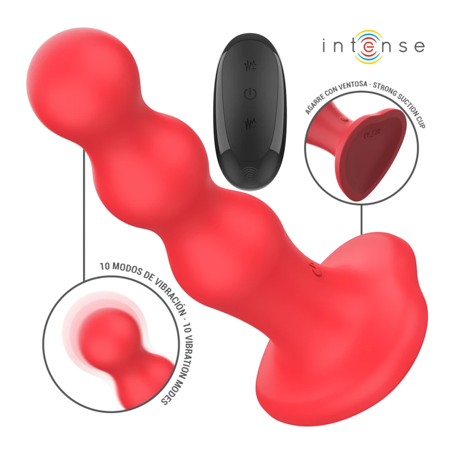 INTENSE - CODY VIBRATORE CON VENTOSA TELECOMANDO ROSSO